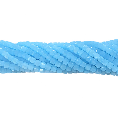 (CO-1003) TIRA 45 cm CRISTAL CUBO AZUL 4x4 mm - comprar online