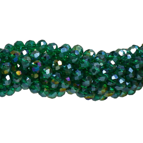 (CO-1103) TIRA CRISTAL DE ROCA #6 VERDE ESMERALDA TORNASOL - comprar online