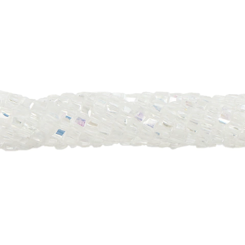 (CO-1860) TIRA 45 cm CRISTAL CUBO TRANSLUCIDO 4x4 mm - comprar online