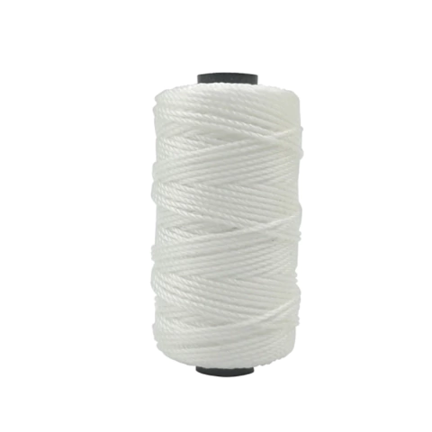 (CO-2051) ROLLO HILO POLYESTER 1 mm MICRO MACRAME x 60 m BLANCO