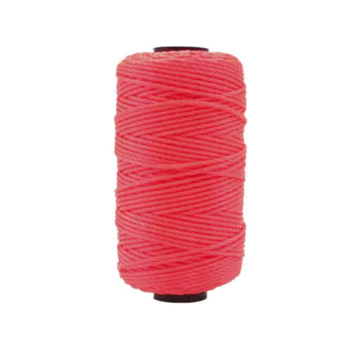 (CO-2061) ROLLO HILO POLYESTER 1 mm MICRO MACRAME x 60 m ROSA NEON