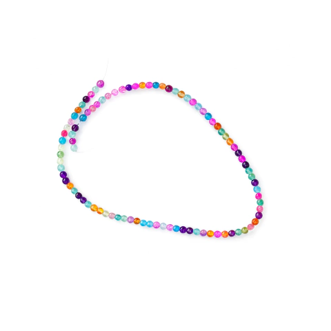 (CO-2296) TIRA 38 cm. AGATA LISA- MIX I - 4 MM - comprar online