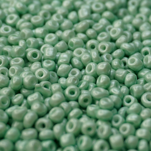 (CO-1955) BOLSA 50 GR. MOSTACILLÓN 6/0 VERDE MENTA