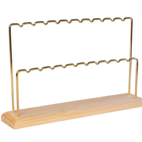 (DSP1) EXHIBIDOR PARA AROS 2 NIVELES - METAL GOLD - comprar online