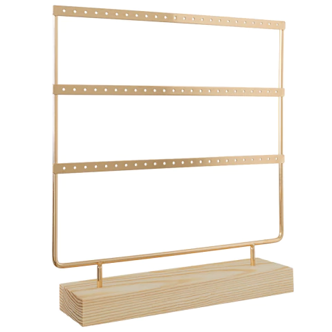 (DSP2) EXHIBIDOR PARA AROS 3 NIVELES - METAL GOLD - comprar online