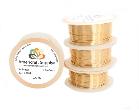 (AAS-26SG) ALAMBRE SOFT GOLD #26 AMERICRAFT SUPPLY