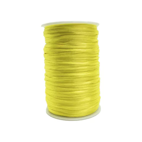 (CO-1628) ROLLO 100 YARDAS HILO DE SEDA 2,5 mm AMARILLO