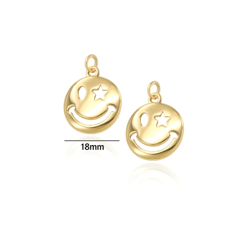 (GF-0014) DIJE MAXI HAPPY FACE 18mm - comprar online