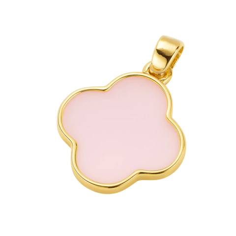 (GF-0512) DIJE FLOR ESMALTADA ROSA - comprar online