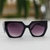 Óculos Lorena quadrado preto em acetato, lente resistente UV400. Revenda entre R$59,90-R$199,90. Compre no atacado Clush e personalize com sua marca!
