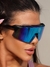 Master Pro óculos de sol atacado: lente multicolor, armação preto azul máscara. Proteção UV400, resistente a riscos. Revenda lucrativa na Clush!