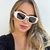 Óculos de Sol Retangular Blogueira Diamond - Branco - Injetado - REF.: SNE56178 - C2 - B.08.08 - loja online