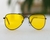 Óculos de Sol Aviador Light - Amarelo/Preto - Metal - REF.: SCA08 - I.05.02 - C1