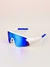 Óculos de Sol Máscara Esportivo Flash - Multi Colors / Branco e Azul - Injetado - REF.:835 - C5 - G.13.05 - comprar online