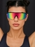 Óculos de Sol Máscara Esportivo Alfa - Multi Colors / Preto Fosco e Rosa - Injetado - REF.:2399 - C5 - B.12.03 - comprar online