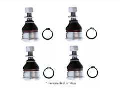 Jogo 4 Pivôs Bandejas Dianteiras Quadriciclo Honda FourTrax 420 - 2008 Até 2013