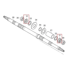 Porca Interna Do Eixo Traseiro Quadriciclo Honda FourTrax 420 - 2008 Até 2013 (REF: 90308HM5930) - comprar online