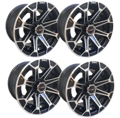 Jogo De Rodas Liga-Leve Aro 12 Quadriciclo Honda FourTrax 350/420 + Jogo 16 Porcas