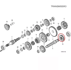 Engrenagem Secundária 5ª Caixa Quadriciclo Honda FourTrax 420 - 28 Dentes (REF: 66302HP5600) - comprar online