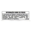 Adesivo Informação De Freio Para-Lama Quadriciclo Honda FourTrax 420 - 2008 Acima (REF: 87543HN5B00)
