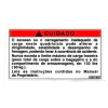 Adesivo Precaução Bagageiro Traseiro Quadriciclo Honda FourTrax 420 - 2008 Acima (REF: 87512HN5B00)