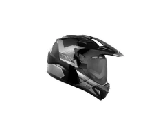 Capacete X11 Crossover X3 Viseira cristal + Óculos interno preto / cinza - comprar online