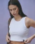 MUSCULOSA RIBBED BLANCA CROP - comprar online