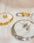 Conjunto aro texturizado em gota