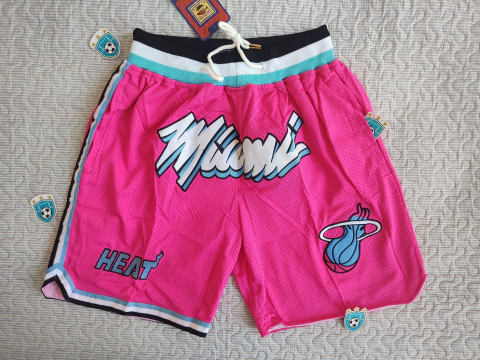 Short Miami Heat NBA rosa con bolsillos