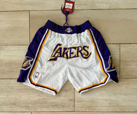 Short Los Angeles Lakers NBA Blanco - comprar online