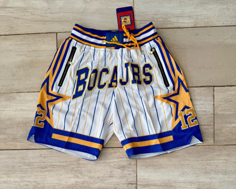Short Boca Jrs estilo NBA blanco con bolsillos - comprar online