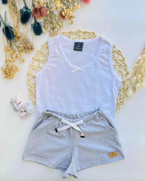 SHORT ALINA GRIS MELANGE