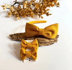Moño línea básica AMBAR. Vincha o gomitas - comprar online