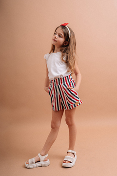 Conjunto! Short SOPHIA + Remera VALENTINA + Gomita Moño - tienda online