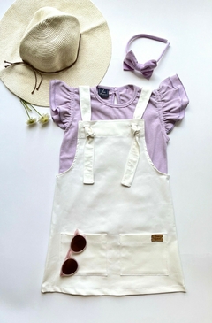 Conjunto! Jumper NOELLA + Remera ANGELA + Gomitas Moño Lila