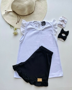 Conjunto! Short ESPIGA + Remera VALENTINA + Gomitas Broderie