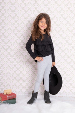 Calza GINEBRA Gris Melange. Ultima! Talle 4 - tienda online