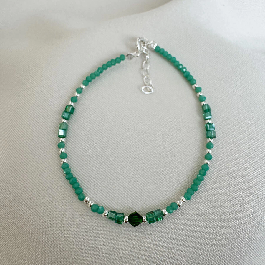 Pulsera Cristales Verdes