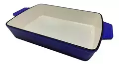 Asadera de Hierro Fundido Esmaltado Azul 30 cm Vonne