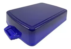Asadera de Hierro Fundido Esmaltado Azul 30 cm Vonne - comprar online