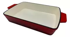Asadera de Hierro Fundido Esmaltado 30 cm Vonne Rojo