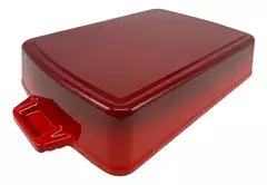 Asadera de Hierro Fundido Esmaltado 30 cm Vonne Rojo - comprar online