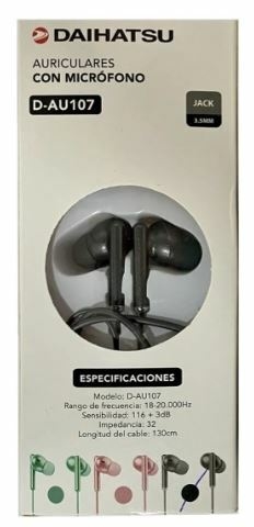 Auriculares In-ear manos libres microfono Daihatsu AU 107