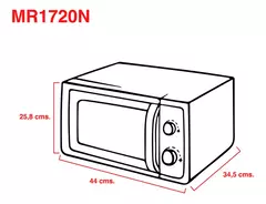 Microondas ATMA MD1720N. 20 Litros, rotativo en internet