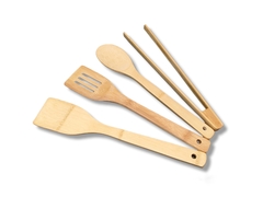 Set Utensilios De Cocina Madera Bambú Vonne (x 4 unidades)