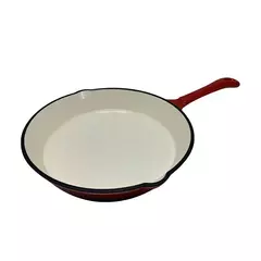 Sartén de Hierro Fundido Esmaltado Rojo 26 cm Vonne
