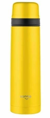 Termo Acero Inoxidable Vonne 1/2 Litro Frio Y Calor Tipo Bala Amarillo