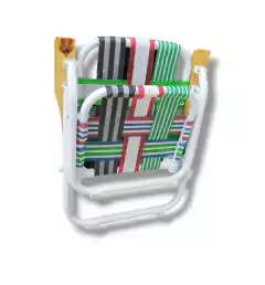 Sillón Trenzado Infantil de hierro 1 Posición C/ Apoyabrazos de Madera - Distribuidora Hogar