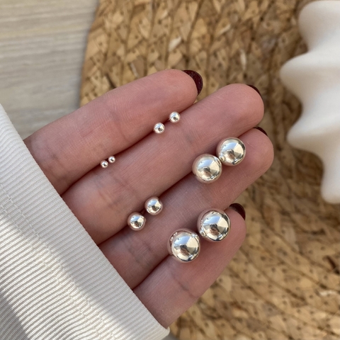 Aros Bolita Plata 900 - comprar online