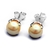 Aros Perlas Natural Engarzadas - Abalorios Accesorios